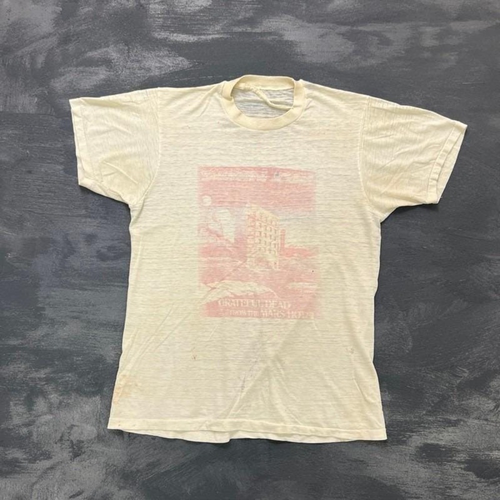 Vintage The Grateful Dead Shirt Mens Small White 1970s Mars Hotel